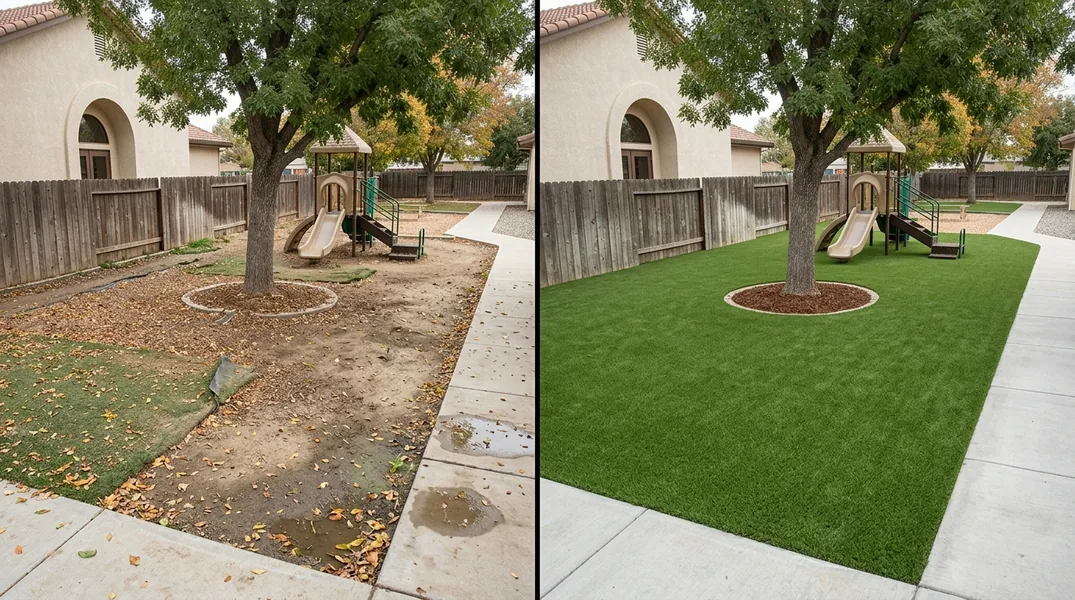 Artificial Grass on Bakersfield Sandy Loam and Hardpan: Base Prep and Drainage Done Right