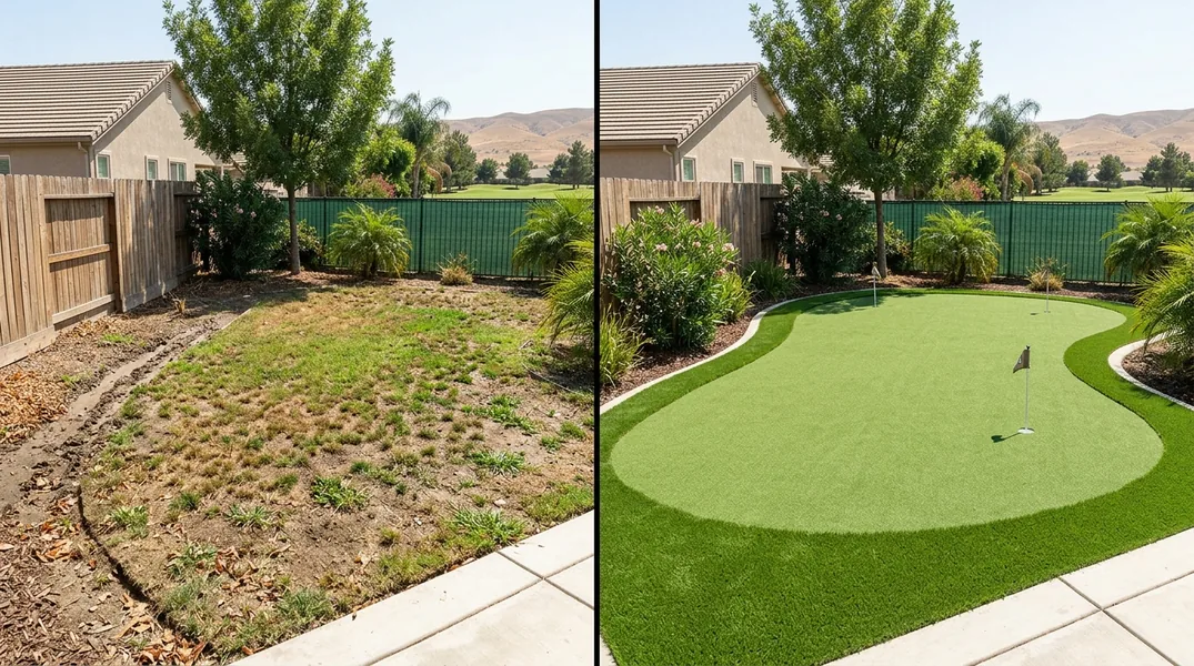 Result artificial grass installation in Bakersfield - Bakersfield Turf Installation