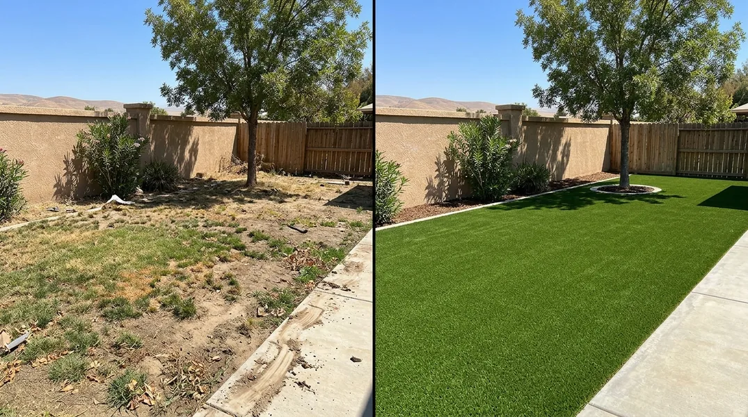 Result artificial grass installation in Bakersfield - Bakersfield Turf Installation